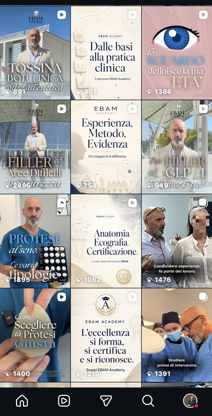 Profilo Instagram del Dott. Piero Fundarò dopo